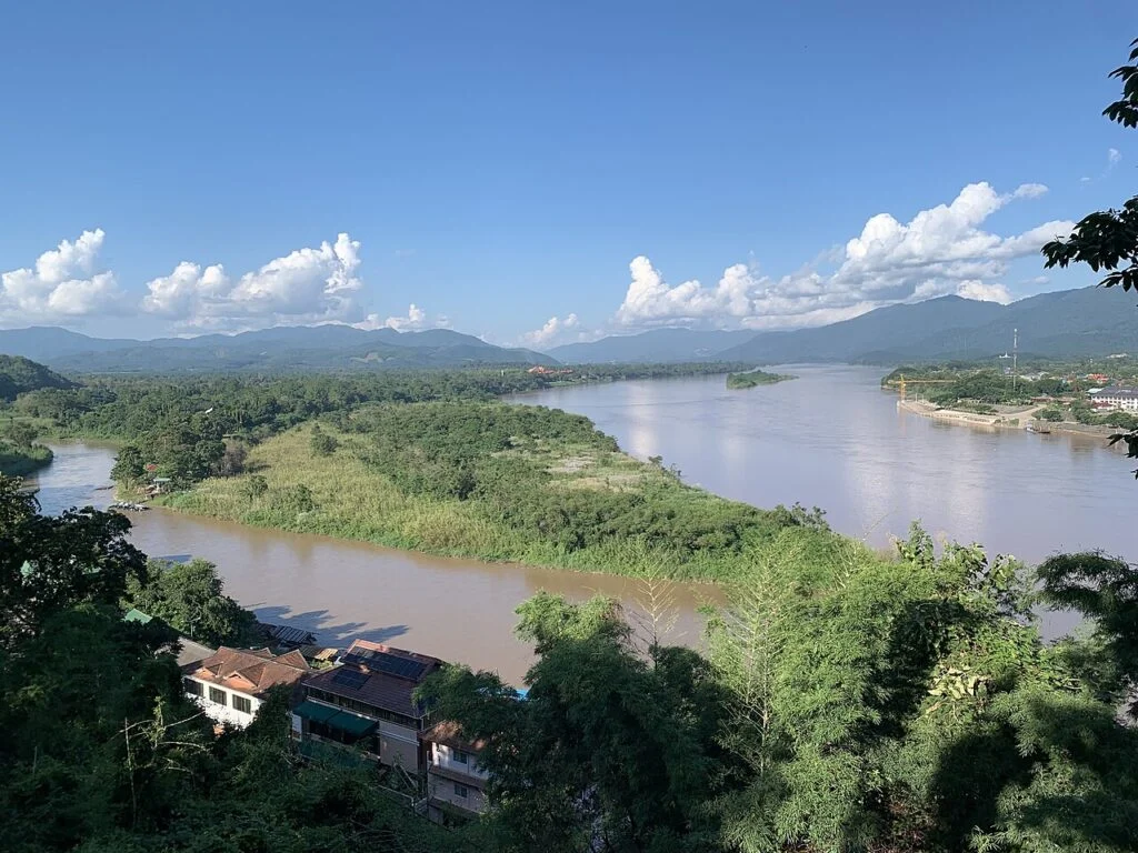 Blick auf den Mekong im Goldenen Dreieck