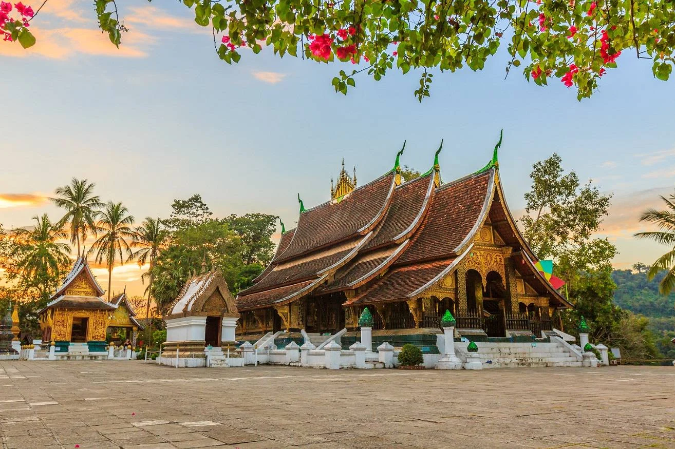 Traditionelle Tempelarchitektur in Luang Prabang, Laos