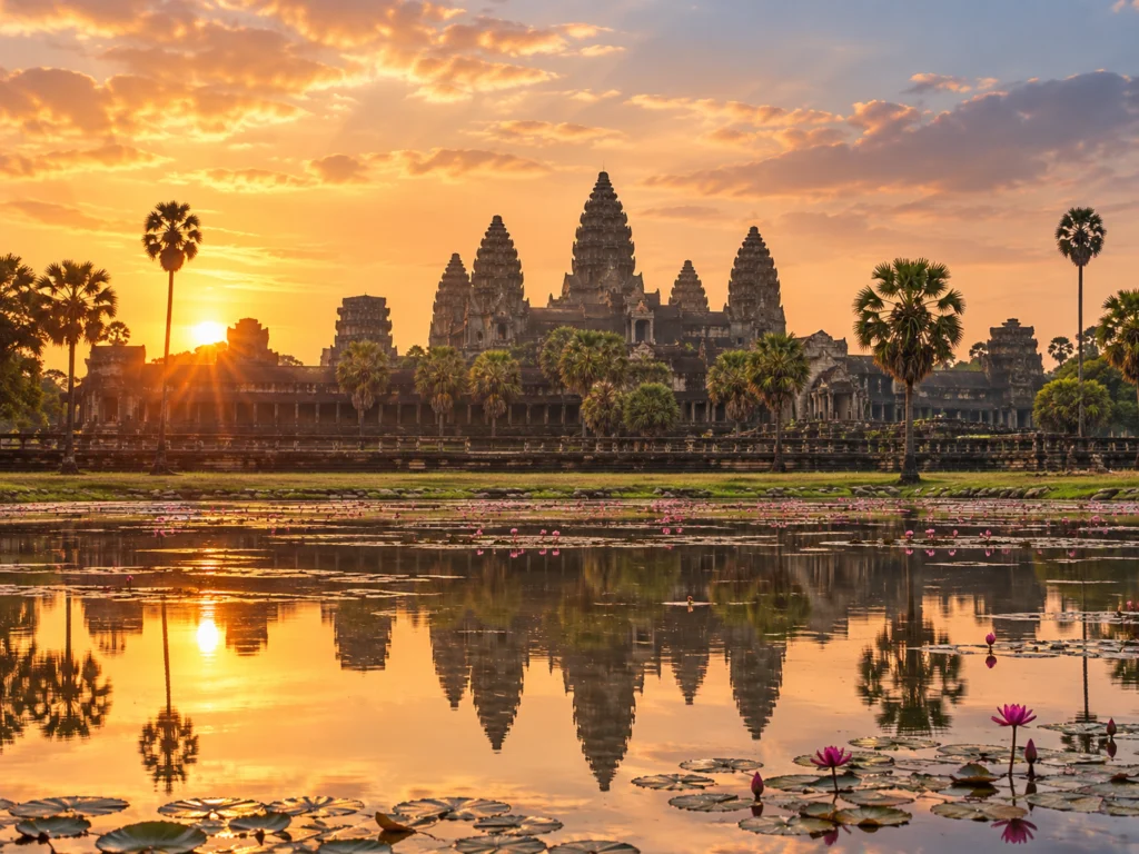 Kambodscha – Angkor Wat bei Sonnenaufgang